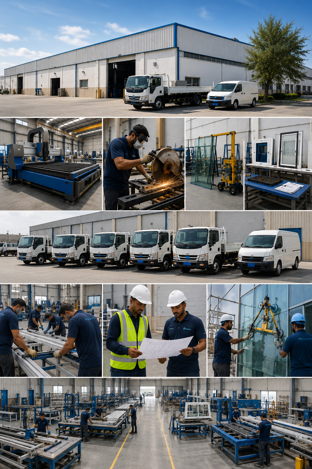 Dreams workshop, team and vehicles in Ajman