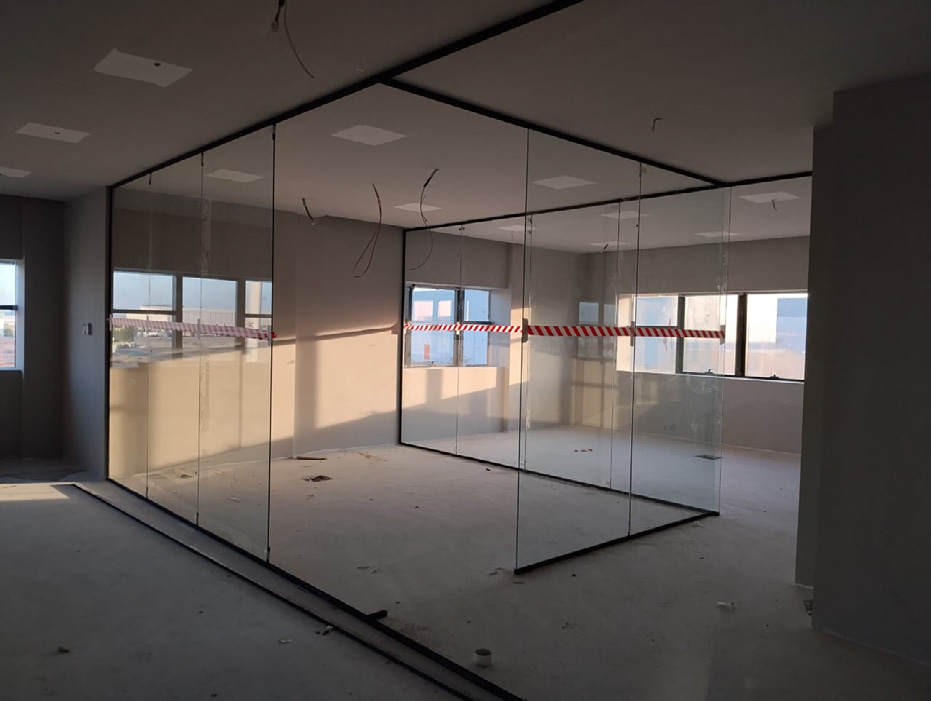 Office glass partition installed by Dreams in Ajman